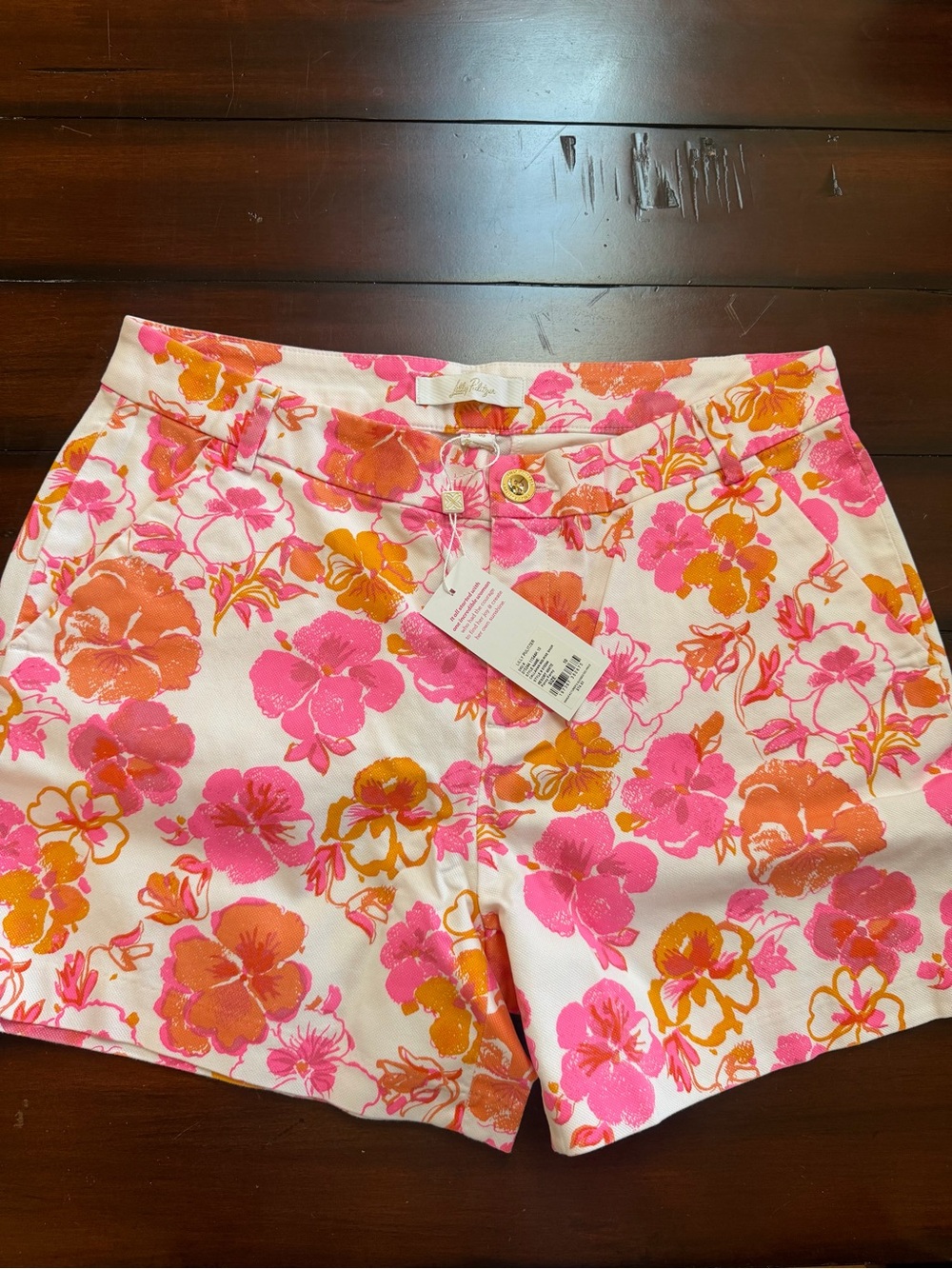 Lilly Pulitzer Pink & Orange Floral Bermuda Shorts